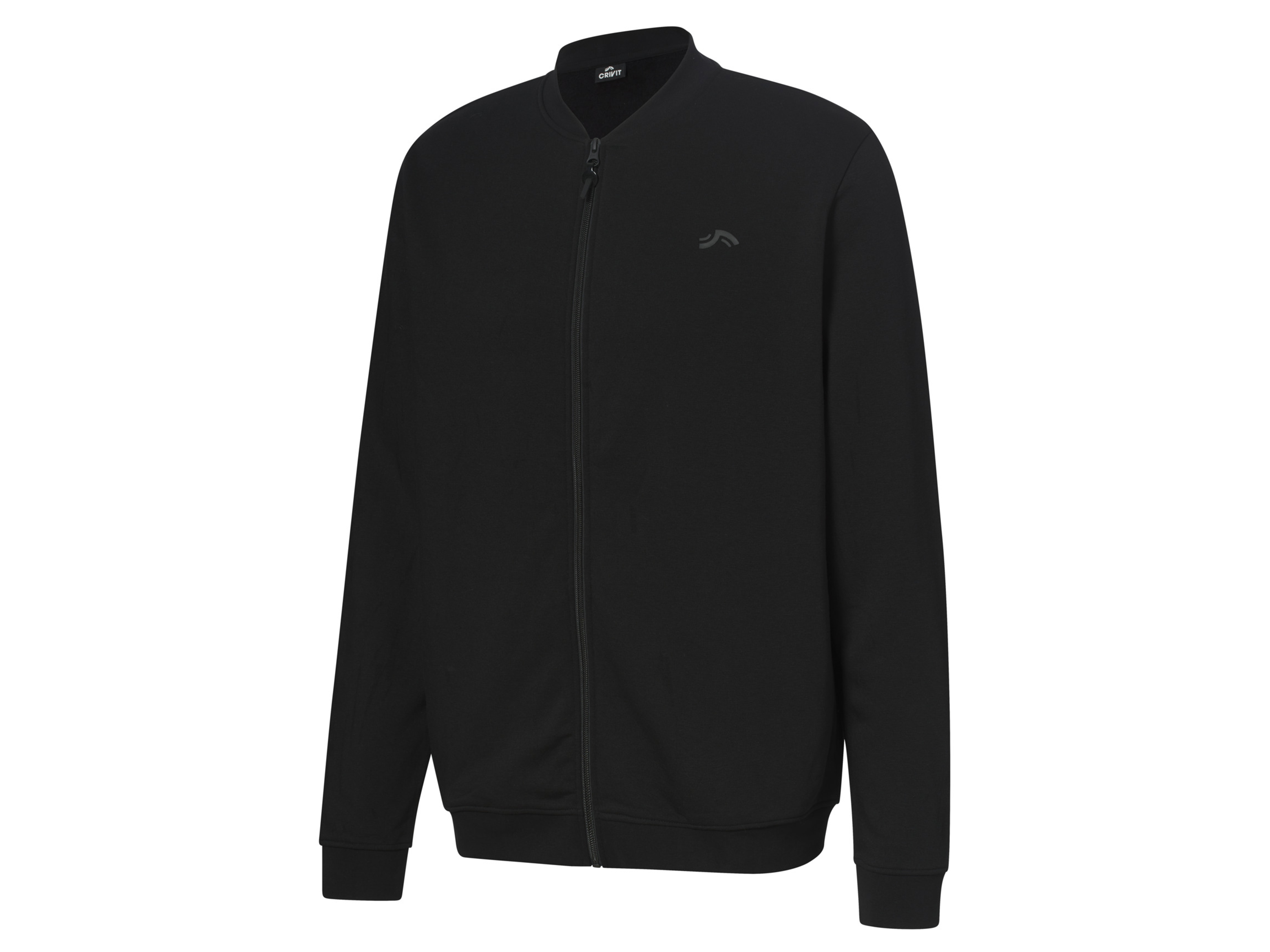 CRIVIT Sweat zippé homme (M, noir)