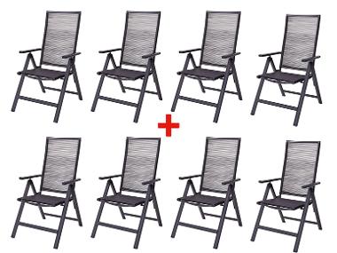 LIVARNO home Lot de 8 chaises hautes MIAMI