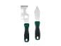 Ensemble de spatules Parkside: une dentelée avec décapsuleur et une pointue.