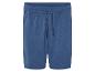 Shorts en molleton bleu marine à cordon.