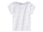 T-shirt blanc à imprimé cœurs bleus