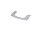 Plateau de chaise haute gris clair en forme de U