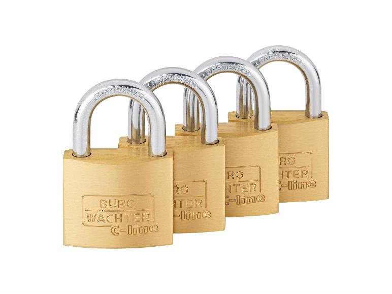 Lot de 4 cadenas en laiton BURG WÄCHTER QUADRO 222 40 SB.
