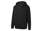 Un sweat-shirt à capuche noir à fermeture éclair de Crivit.