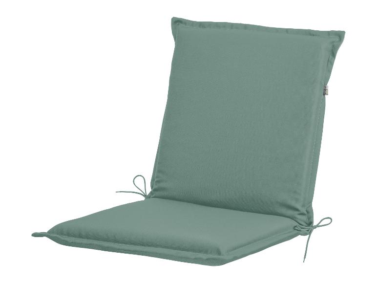 Un coussin de chaise vert Livarno Living avec des lacets.
