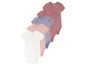 Bodies Lupilu pour bébé en rose, blanc et imprimé floral bleu.