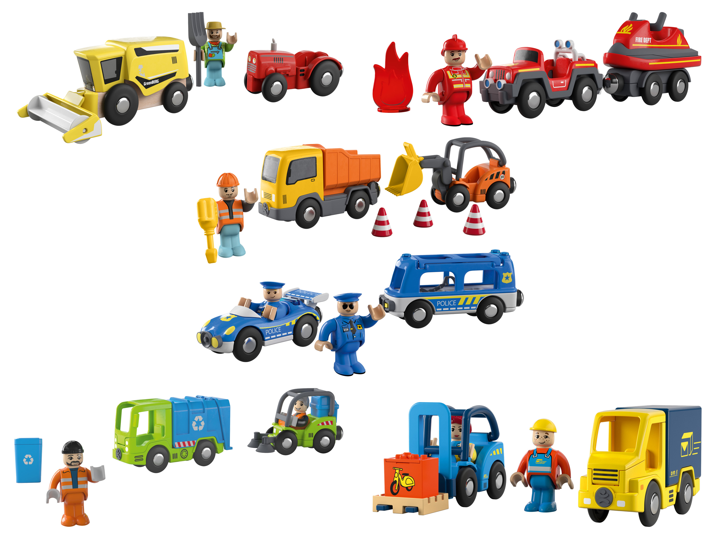 Playtive Set de figurines d'intervention ferrovière