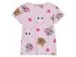 T-shirt rose pour enfant avec des animaux mignons.
