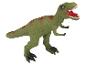Un jouet dinosaure T-Rex vert.