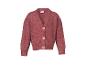 Cardigan en maille rose avec boutons clairs