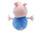 Une peluche de Peppa Pig avec une robe bleue.