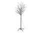 Un lampadaire noir avec une structure de branches et des lumières LED blanches.