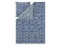 Parure de lit florale bleue avec motif réversible.