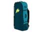 Sac de voyage HB turquoise avec bretelles, idéal pour transporter du matériel de sport.
