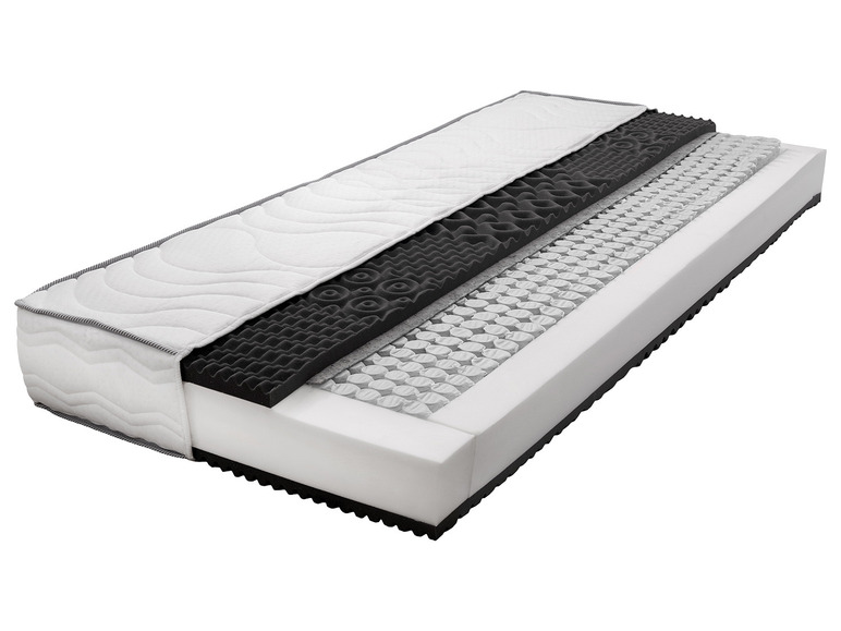 Aller en mode plein écran : LIVARNO home Matelas à ressorts ensachés 1000-7 zones, H2, 140 x 190 cm - Image 1