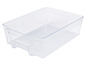Un tiroir en plastique transparent pour le réfrigérateur.