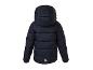 Doudoune enfant bleu marine avec capuche, vue de dos.