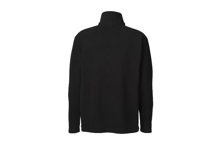 Veste polaire noire à col montant, vue de dos