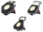 Trois lampes LED portables avec mousqueton.