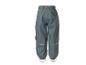 Pantalon de pluie imperméable pour enfants vert foncé avec bandes réfléchissantes et élastiques aux pieds