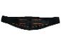Une ceinture lombaire noire avec des accents orange