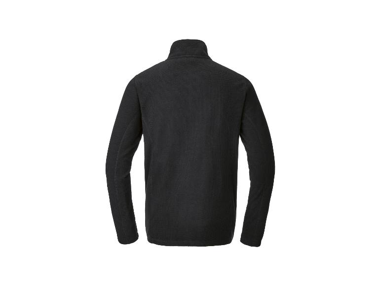 Veste polaire noire pour homme à manches longues et col montant, vue de dos