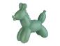 Un animal en ballon de céramique vert, un cheval en forme d'animal en ballon.
