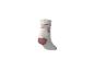 Chaussette blanche à rayures roses et cœur
