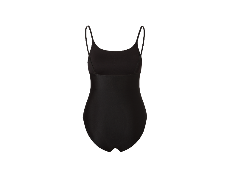 Un maillot de bain noir vu de dos.
