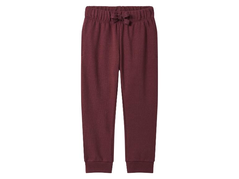 Pantalon de jogging rouge foncé pour enfants avec cordon.