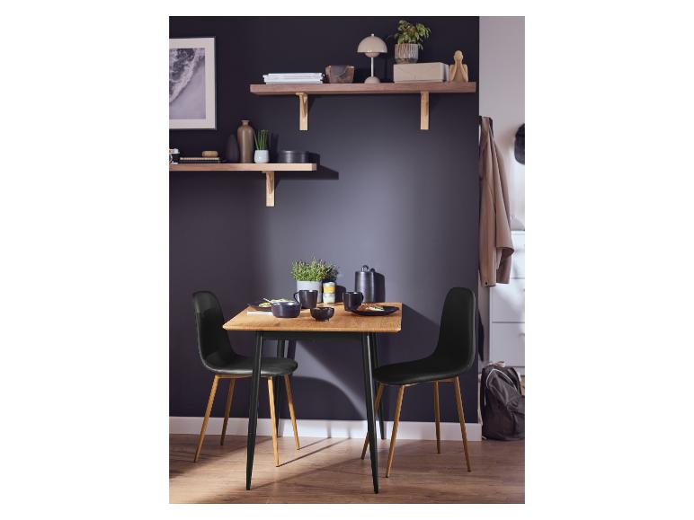 Table à manger LIVARNO home au design moderne avec deux chaises.