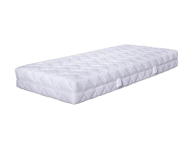 Matelas blanc matelassé avec une fermeture éclair sur le côté