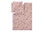 Parure de lit avec motif floral et papillons dans des tons roses