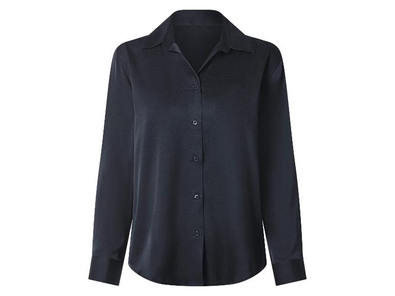 Chemise noire à manches longues pour femme
