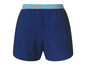 Shorts de sport bleus avec l'impression 'ReLive'.
