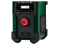 Radio portable robuste avec écran LCD et contrôle du volume.