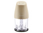 Un mini hachoir beige SilverCrest avec un bouton turbo.