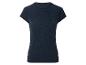Un t-shirt rayé bleu foncé pour femme.
