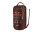 Un sac de couchage marron avec un ours imprimé, de la marque Rocktrail.