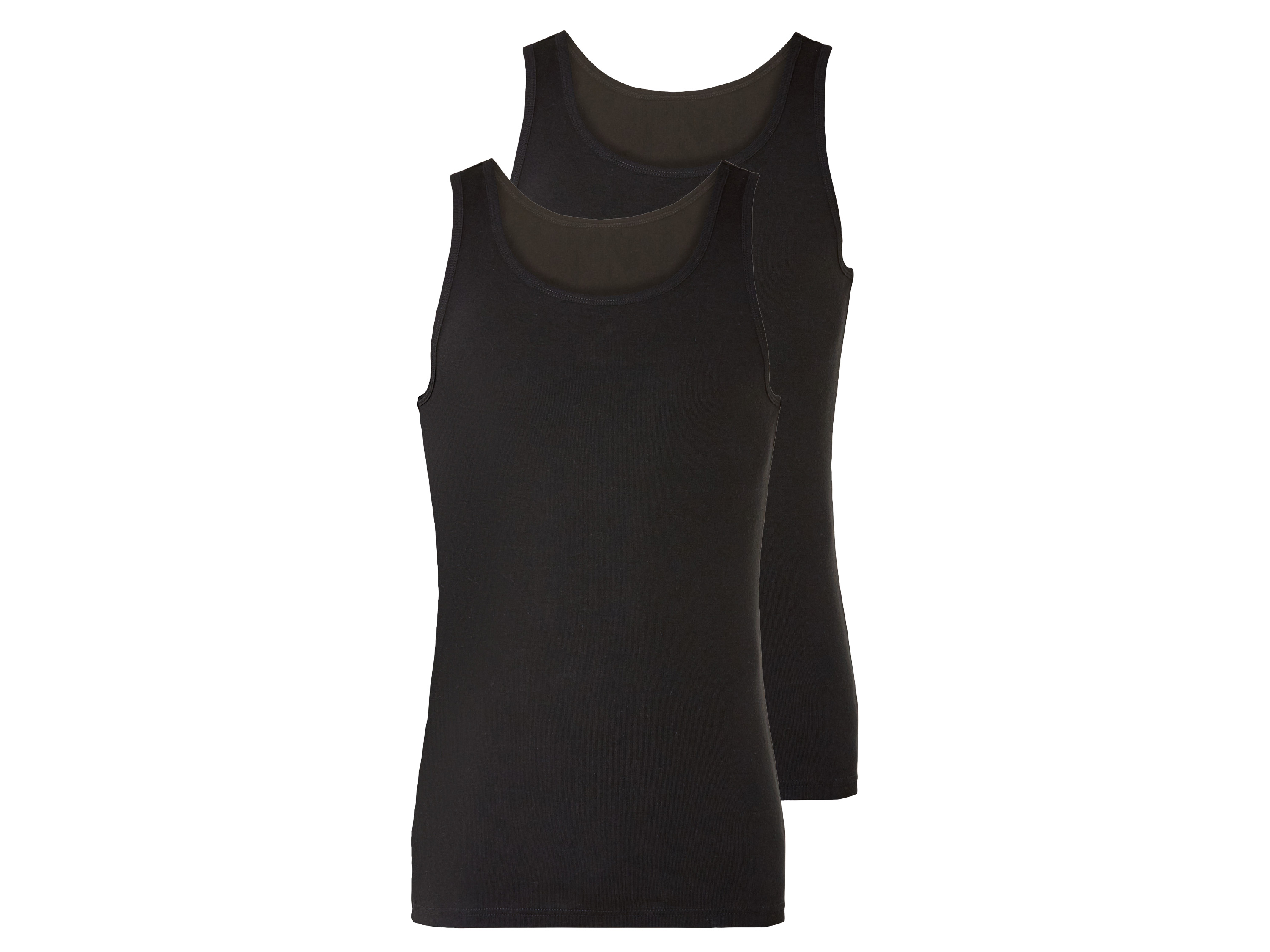 LIVERGY® Lot de 2 débardeurs homme (noir, 8/XXL)