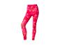 Leggings de sport rose à motifs géométriques.
