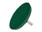 Disque abrasif vert pour polissage, fixation métallique.