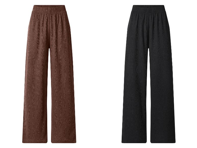 Deux pantalons larges à taille élastique : marron et noir