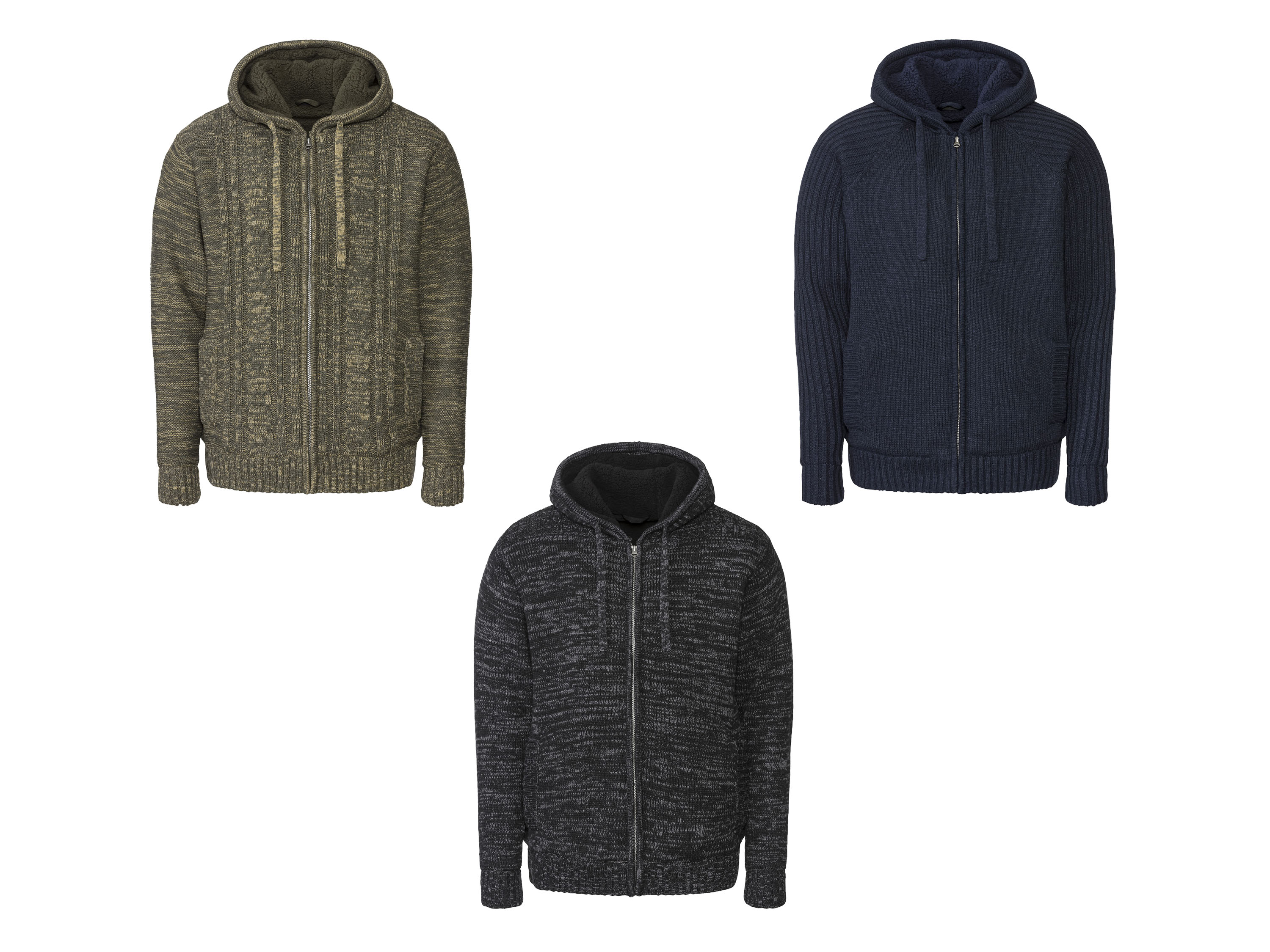 LIVERGY® Gilet zippé en grosse maille homme