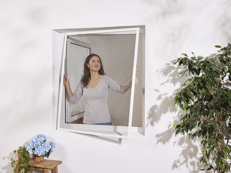 Aller en mode plein écran : LIVARNO home Moustiquaire de fenêtre à cadre télescopique, 120 x 140 cm - Image 9