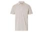 Polo beige en coton et lin.