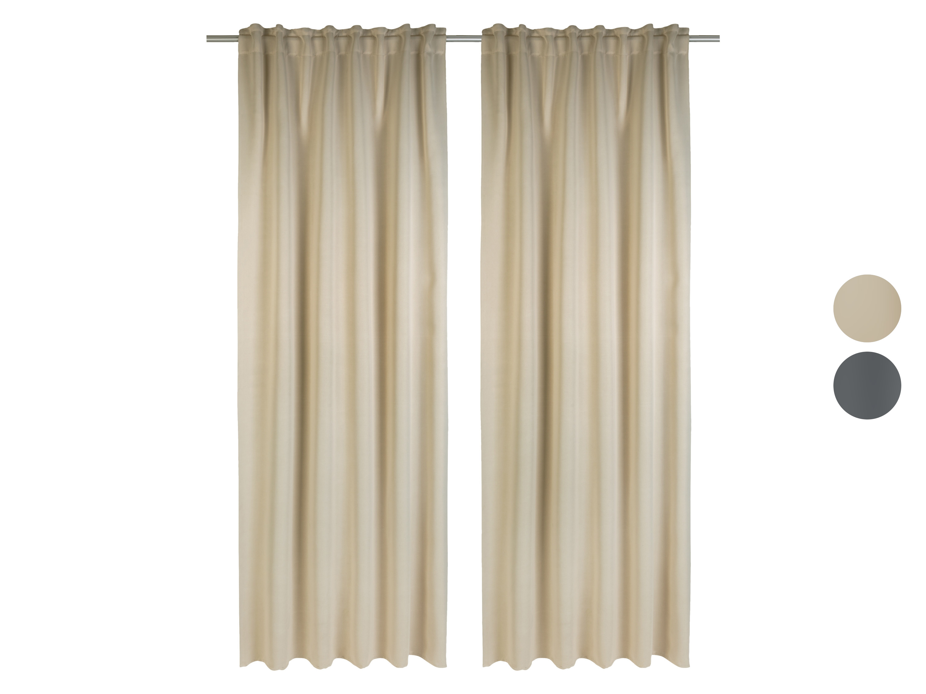LIVARNO home Lot de 2 rideaux occultants, 135 x 254 cm