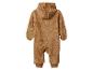 Combinaison bébé marron pelucheuse avec capuche et oreilles d'ours