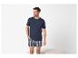 T-shirt bleu marine et short à carreaux pour homme