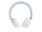 Casque supra-auriculaire bleu clair avec coussinets blancs